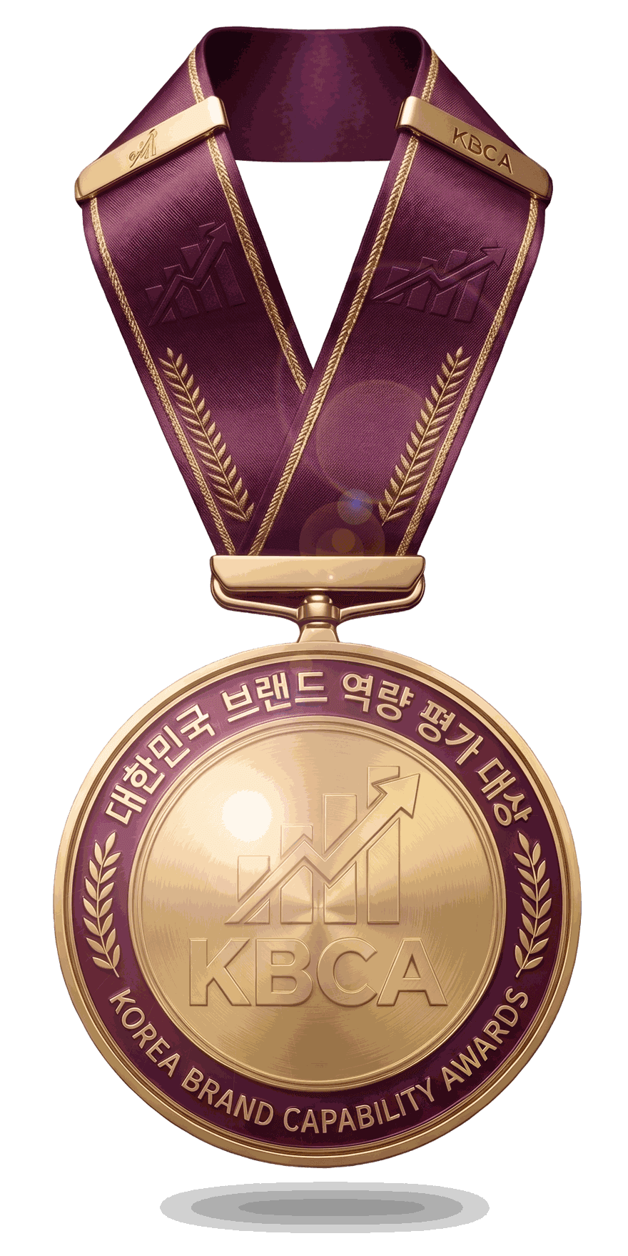 대한민국 브랜드 역량 평가 대상 KBCA 공식 메달